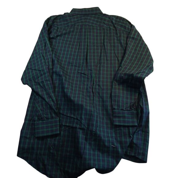 Lands' End Men's Plaid No Iron Long Sleeve Shirt - Picture 2 of 3